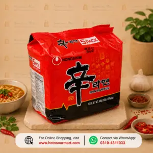 Nongshim Ramyun Spicy Noodle Soup | Instant Noodles (Pack of 5)